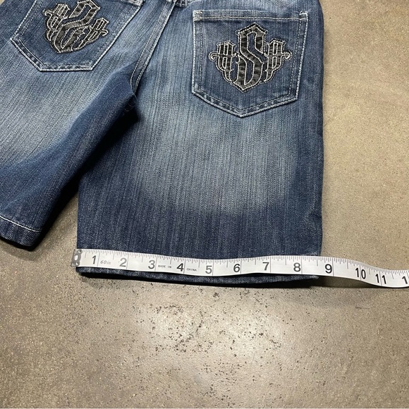 VTG Southpole Shorts Blue Denim Jorts Baggy Skater Y2K - Picture 9 of 10